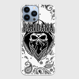 Чехол для iPhone 13 Pro Max с принтом BANDANA (SCULL) в Ухте,  |  | Тематика изображения на принте: bandana | bbt | big baby tape | kizaru | rap | trap | бандана | ббт | биг бейби тейп | кизару | реп | треп
