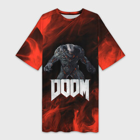 Платье-футболка 3D с принтом 3D BARON  DOOM FIRE в Ухте,  |  | 3d baron | 3д барон | baron | demons | devil | doom | doom eternal | doom slayer | hell | ад | борон | демон | демоны | дум