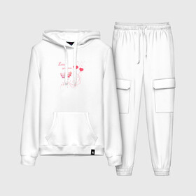 Женский костюм хлопок (с толстовкой) с принтом Love you, mom (for girls) в Ухте,  |  | for mom | love you mom | mothers day | люблю маму | маме | с днем матери