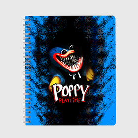 Тетрадь с принтом POPPY PLAYTIME ХАГГИ ВАГГИ ПОППИ ПЛЕЙТАЙМ в Ухте, 100% бумага | 48 листов, плотность листов — 60 г/м2, плотность картонной обложки — 250 г/м2. Листы скреплены сбоку удобной пружинной спиралью. Уголки страниц и обложки скругленные. Цвет линий — светло-серый
 | Тематика изображения на принте: poppy playtime | игра | монстр | плэйтайм | попи плей тайм | попи плэй тайм | попиплейтам | попиплэйтайм | поппи плейтайм | поппиплэйтайм | хагги вагги | хаги ваги | хоррор