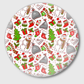 Значок с принтом Новый Год в Ухте,  металл | круглая форма, металлическая застежка в виде булавки | background | christmas | gifts | holiday | new year | pictures | skates | snowman | socks | tree | елка | коньки | новый год | носки | подарки | праздник | рисунки | рождество | снеговик | фон