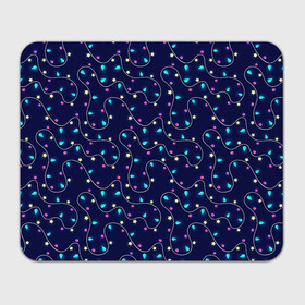 Прямоугольный коврик для мышки с принтом Christmas Garland в Ухте, натуральный каучук | размер 230 х 185 мм; запечатка лицевой стороны | Тематика изображения на принте: background | christmas | garland | holiday | new year | texture | гирлянда | новый год | праздник | рождество | текстура | фон