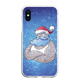 Чехол для iPhone XS Max матовый с принтом BAD SANTA | ПЛОХОЙ САНТА в Ухте, Силикон | Область печати: задняя сторона чехла, без боковых панелей | 2022 | bad | christmas | cold | hipster | klaus | merry | new | santa | snow | winter | year | год | дед | зима | клаус | мороз | новый | рождество | санта | снег | хипстер | холод