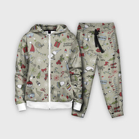 Детский костюм 3D с принтом Винтажный 2022 в Ухте,  |  | Тематика изображения на принте: 2022 | винтаж | новыйгод | подарок | праздник | пряники | радость | рождество | снег