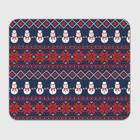 Прямоугольный коврик для мышки с принтом Christmas Background в Ухте, натуральный каучук | размер 230 х 185 мм; запечатка лицевой стороны | background | christmas | holiday | knitted pattern | new year | pattern | snowman | вязаный узор | новый год | праздник | рождество | снеговик | узор | фон