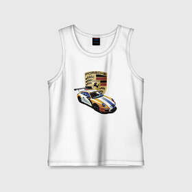 Детская майка хлопок с принтом Porsche 911 Carrera 4S в Ухте,  |  | Тематика изображения на принте: car | germany | motorsport | porsche | power | автомобиль | автоспорт | германия | мощь | порше