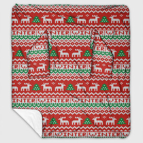 Плед с рукавами с принтом Deer Christmas Pattern в Ухте, 100% полиэстер | Закругленные углы, все края обработаны. Ткань не мнется и не растягивается. Размер 170*145 | background | christmas | christmas pattern | deer | herringbone | holiday | knitted pattern | new year | pattern | texture | tree | вязаный узор | елка | елочка | новогодний узор | новый год | олени | паттерн | праздник | рождество | текстура | узор | фон