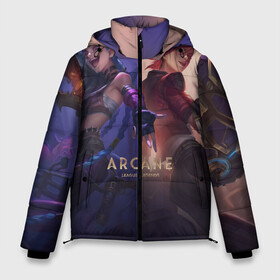 Мужская зимняя куртка 3D с принтом Аrcanе Аркейн в Ухте, верх — 100% полиэстер; подкладка — 100% полиэстер; утеплитель — 100% полиэстер | длина ниже бедра, свободный силуэт Оверсайз. Есть воротник-стойка, отстегивающийся капюшон и ветрозащитная планка. 

Боковые карманы с листочкой на кнопках и внутренний карман на молнии. | Тематика изображения на принте: аrcanе | аркейн | легенд | лига