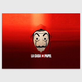 Поздравительная открытка с принтом СЕРИАЛ БУМАЖНЫЙ ДОМ LA CASA DE PAPEL в Ухте, 100% бумага | плотность бумаги 280 г/м2, матовая, на обратной стороне линовка и место для марки
 | bella ciao | la casa de papel | бумажный дом | ла каса де | ла каса де папель | ла каса де пепел | лакаса | сериал | фильм