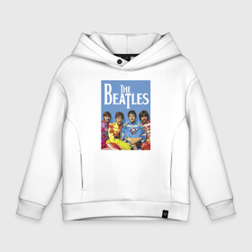 Детское худи Oversize хлопок с принтом The Beatles   world legend в Ухте, френч-терри — 70% хлопок, 30% полиэстер. Мягкий теплый начес внутри —100% хлопок | боковые карманы, эластичные манжеты и нижняя кромка, капюшон на магнитной кнопке | englang | george harrison | group | john lennon | legend | liverpool | paul mccartney | ringo starr | the beatles | битлз | группа | джон леннон | джордж харрисон | легенда | пол маккартни | ринго старр