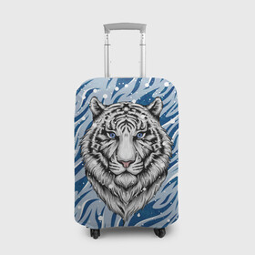 Чехол для чемодана 3D New Years Tiger / Новогодний Тигр: в Ухте, 86% полиэфир, 14% спандекс | двустороннее нанесение принта, прорези для ручек и колес | cat | tiger | год тигра | дед мороз | зверь | кошка | новый год | рождество | санта | символ года | снег | снежинка | тигр | хищник