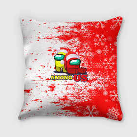 Подушка 3D Among Us Новогодний 2022.: в Ухте, наволочка – 100% полиэстер, наполнитель – холлофайбер (легкий наполнитель, не вызывает аллергию). | состоит из подушки и наволочки. Наволочка на молнии, легко снимается для стирки | 2022 | among us | impostor | there is impostor among us | амонг ус | зима | игра | мем | нг | новый год | праздник | предатель | предатель среди нас | с новым годом | самозванец | снежинки | среди нас