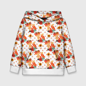 Детская толстовка 3D с принтом Рыжие лисички в Ухте, 100% полиэстер | двухслойный капюшон со шнурком для регулировки, мягкие манжеты на рукавах и по низу толстовки, спереди карман-кенгуру с мягким внутренним слоем | лис | лиса | лисички | лисы | рыжая