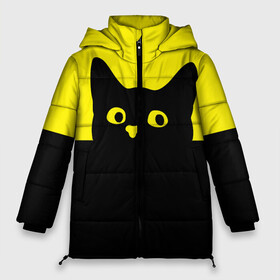 Женская зимняя куртка Oversize с принтом Котик (голова кота) в Ухте, верх — 100% полиэстер; подкладка — 100% полиэстер; утеплитель — 100% полиэстер | длина ниже бедра, силуэт Оверсайз. Есть воротник-стойка, отстегивающийся капюшон и ветрозащитная планка. 

Боковые карманы с листочкой на кнопках и внутренний карман на молнии | cat | голова кота | для девушек | животное | кот | котик | подарок