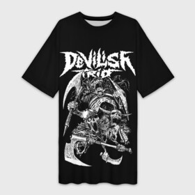 Платье-футболка 3D с принтом Девилишь трио в Ухте,  |  | develish trio | devilish trio | hip hop | rap | rep | девелишь трио | исполнители | исполнитель | музыка | реп
