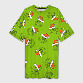 Платье-футболка 3D Гринч Укротитель рождества.: в Ухте,  |  | 2022 | grinch | happy new year | merry christmas | год тигра | гринч | зима близко | нг | новогодний | новый год | новый год 2022 | рождество | снег | снежинки | тигр