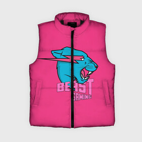 Женский жилет утепленный 3D Mr Beast Gaming Full Print (Pink edition): в Ухте,  |  | gamer | games | gaming | mr beast | mrbeast | youtube | блогеры | игры | мистер бист | ютуберы