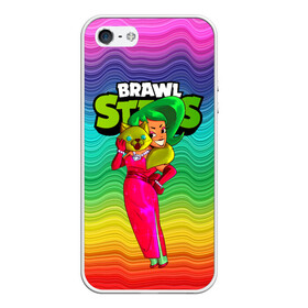 Чехол для iPhone 5/5S матовый с принтом Радужная Лола BrawlStars в Ухте, Силикон | Область печати: задняя сторона чехла, без боковых панелей | brawl | brawl stars | brawlstars | lola | бравл | бравлстарс | лола | лоли | разрушитель