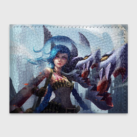 Обложка для студенческого билета с принтом ЛИГА ЛЕГЕНД ДЖИНКС JINX в Ухте, натуральная кожа | Размер: 11*8 см; Печать на всей внешней стороне | akali | arcane | fan | fan art | hero | jinx | kda | kda mas | league of legends | lol | moba | акали | аркейн | герой | джинкс | кда | лига легенд | лол | моба