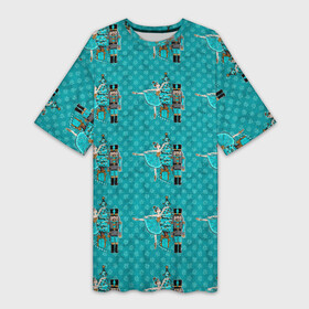 Платье-футболка 3D с принтом Новогодний Щелкунчик в Ухте,  |  | 2022 | нг | новогодний | новый год | рождество | щелкунчик