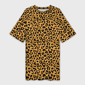 Платье-футболка 3D с принтом Леопард (Leopard) в Ухте,  |  | jaguar | leopard | ocelot | predator | гепард | дикая кошка | животное | зверь | кот | леопард | леопардовые пятна | оцелот | хищная кошка | хищник | ягуар