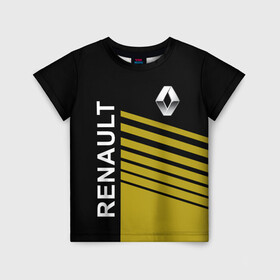 Детская футболка 3D с принтом РЕНО (Renault) в Ухте, 100% гипоаллергенный полиэфир | прямой крой, круглый вырез горловины, длина до линии бедер, чуть спущенное плечо, ткань немного тянется | for | life | logan | renault | reno | логан | рено | рэно