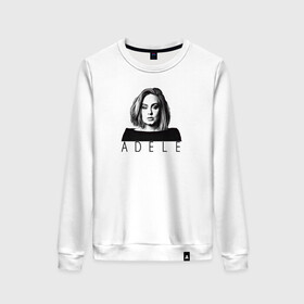 Женский свитшот хлопок ADELE: в Ухте, 100% хлопок | прямой крой, круглый вырез, на манжетах и по низу широкая трикотажная резинка  | взгляд | девушка | имя | лицо | певица
