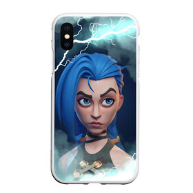 Чехол для iPhone XS Max матовый с принтом BLUE JINX | ARCAME в Ухте, Силикон | Область печати: задняя сторона чехла, без боковых панелей | arcane | arcane league of legends | cartoon | jinx | league of legends | mult | stim punk | stimpunk | аркеин | аркейн | джинкс | мульт | мультик | паудер | порох | психопатка | синеголовая | синий хвост | стим панк | стимпанк