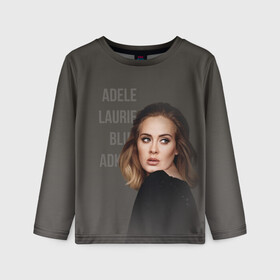 Детский лонгслив 3D с принтом Взгляд Адель в Ухте, 100% полиэстер | длинные рукава, круглый вырез горловины, полуприлегающий силуэт
 | взгляд | девушка | имя | надпись | певица