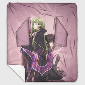 Плед с рукавами с принтом Code Geass Лелуш Ламперуж и C C в Ухте, 100% полиэстер | Закругленные углы, все края обработаны. Ткань не мнется и не растягивается. Размер 170*145 | c2 | cc | code | forest witch | grey witch | lelouch lamperouge | pizza girl | британский | гиас | код | лелуш | лелуш ламперуж | сиси