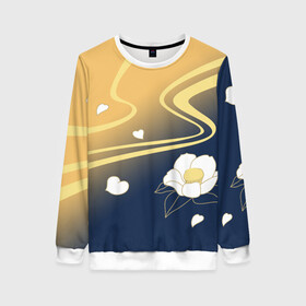 Женский свитшот 3D КОСТЮМ АЯКИ | КАМИСАТО: в Ухте, 100% полиэстер с мягким внутренним слоем | круглый вырез горловины, мягкая резинка на манжетах и поясе, свободная посадка по фигуре | anime | cryo | game | kamisato ayaka | аниме | аяка | геншин | игра | импакт | инадзума | камисато аяка | крио | молитва