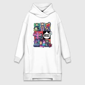 Платье-худи хлопок с принтом BT21 POP ART в Ухте,  |  | bangtan | beyond | boys | boysband | bts | hip hop | k pop | korea | music | pop art | scene | бтс | ви | джонгук | корея | музыка | поп арт | сюга | хип хоп | чимин | чин