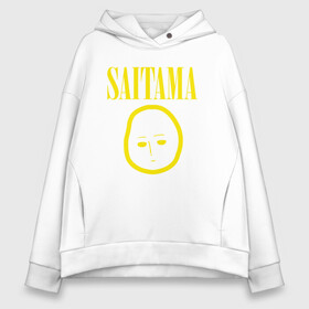 Женское худи Oversize хлопок с принтом SAITAMA (NIRVANA) в Ухте, френч-терри — 70% хлопок, 30% полиэстер. Мягкий теплый начес внутри —100% хлопок | боковые карманы, эластичные манжеты и нижняя кромка, капюшон на магнитной кнопке | anime | man | music | nirvana | one | onepunchman | punch | rock | saitama | аниме | ванпанчмен | музыка | нирвана | рок | сайтама