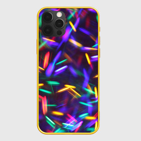 Чехол для iPhone 12 Pro Новогодние Фонарики: в Ухте, силикон | область печати: задняя сторона чехла, без боковых панелей | абстракция | неон | новогоднее настроение | новогодние фонарики | новый год