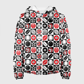 Женская куртка 3D с принтом Разные Виды Спорта (SPORT) в Ухте, ткань верха — 100% полиэстер, подклад — флис | прямой крой, подол и капюшон оформлены резинкой с фиксаторами, два кармана без застежек по бокам, один большой потайной карман на груди. Карман на груди застегивается на липучку | athletics | basketball | football | hockey | sport | volleyball | баскетбол | бейсбол | биатлон | бокс | боулинг | волейбол | гольф | зож | крикет | легкая атлетика | лыжный спорт | мма | плавание | регби | спорт | спортсмен