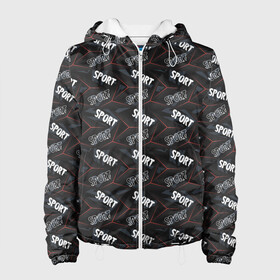 Женская куртка 3D с принтом SPORT (Спорт) в Ухте, ткань верха — 100% полиэстер, подклад — флис | прямой крой, подол и капюшон оформлены резинкой с фиксаторами, два кармана без застежек по бокам, один большой потайной карман на груди. Карман на груди застегивается на липучку | athletics | basketball | football | hockey | sport | volleyball | баскетбол | бейсбол | биатлон | бокс | боулинг | волейбол | гольф | зож | крикет | легкая атлетика | лыжный спорт | мма | плавание | регби | спорт | спортсмен