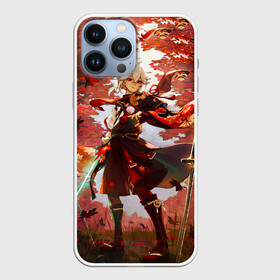 Чехол для iPhone 13 Pro Max с принтом Каэдэхара Кадзуха  стоит в лесу  Genshin Impact в Ухте,  |  | Тематика изображения на принте: genshin impact | kadzuhara | kazuha | shenhe | venti gi | zhongli | венти | геншен импакт | геншин | импакт | казуха | мечи | чжун ли | эмпакт