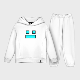 Детский костюм хлопок Oversize с принтом GEOMETRY DASH FACE SMILE в Ухте,  |  | 2d | arcade | demon | game | geometry dash | levels | meltdown | robtop | smile | аркада | геометрический тире | демон | раннер | смайлы | уровни | эмоции