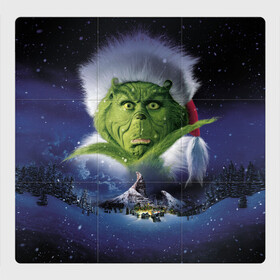 Магнитный плакат 3Х3 с принтом Гринч The Grinch в Ухте, Полимерный материал с магнитным слоем | 9 деталей размером 9*9 см | grinch | гринч | дед мороз | джим керри | елка | кино | новый год | рождество | санта | снег | снежинка