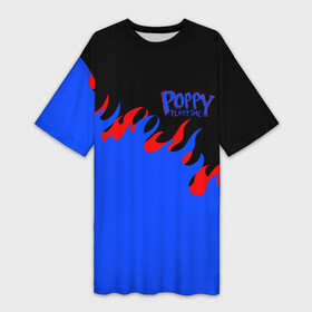 Платье-футболка 3D ХАГИ ВАГИ СИНЕЕ ПЛАМЯ ЛОГО: в Ухте,  |  | poppy playtime | игра | кукла | монстр | плэйтайм | попи плей тайм | попи плэй тайм | попиплейтам | попиплэйтайм | поппи плейтайм | поппиплэйтайм | хагги вагги | хаги ваги | хоррор