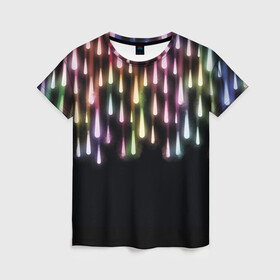 Женская футболка 3D Праздничные Огни: в Ухте, 100% полиэфир ( синтетическое хлопкоподобное полотно) | прямой крой, круглый вырез горловины, длина до линии бедер | christmas | lights | new year | гирлянда | лампочки | новогодние | огоньки | салют