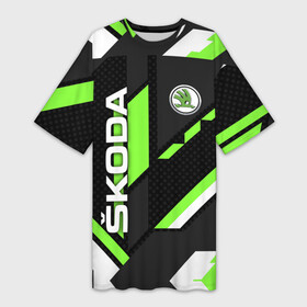 Платье-футболка 3D ШКОДА ГЕОМЕТРИЯ ЛИНИИ  SKODA GEOMETRY SPORT: в Ухте,  |  | auto sport | autosport | octavia | rapid | rs | skoda | superb | vag | volkswagen | vrs | vw | yeti | авто | авто спорт | автомобиль | автоспорт | ам | ваг | вагавод | ети | карбон | машина | октавия | рапид | суперб | шкода | шкодавод