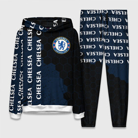Женский костюм 3D (с толстовкой) с принтом ЧЕЛСИ   Соты в Ухте,  |  | chelsea | club | footbal | logo | знак | клуб | логотип | логотипы | паттерн | символ | символы | соты | форма | футбол | футбольная | футбольный | челси