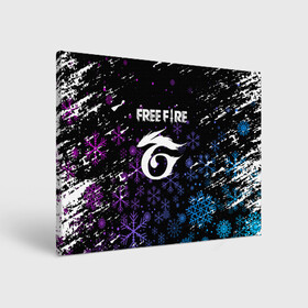 Холст прямоугольный с принтом Free Fire новогодний в Ухте, 100% ПВХ |  | free fire | free fire battlegrounds | garena | garena free fire | гарена | игра | новогодний | снежинки | фри фаер | шутер