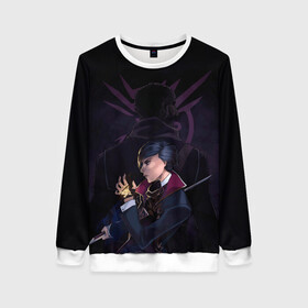 Женский свитшот 3D с принтом Эмили Колдуин в Ухте, 100% полиэстер с мягким внутренним слоем | круглый вырез горловины, мягкая резинка на манжетах и поясе, свободная посадка по фигуре | dishonored | disonord | game | games | дисонорд | игра | игры