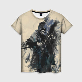Женская футболка 3D с принтом Корво Аттано в Ухте, 100% полиэфир ( синтетическое хлопкоподобное полотно) | прямой крой, круглый вырез горловины, длина до линии бедер | dishonored | disonord | game | games | дисонорд | игра | игры