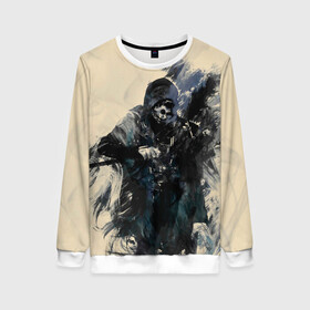 Женский свитшот 3D с принтом Корво Аттано в Ухте, 100% полиэстер с мягким внутренним слоем | круглый вырез горловины, мягкая резинка на манжетах и поясе, свободная посадка по фигуре | dishonored | disonord | game | games | дисонорд | игра | игры