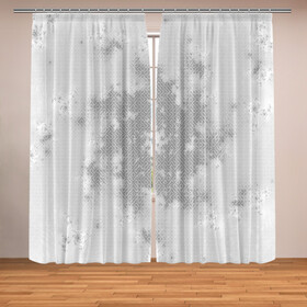 Фотошторы Коллекция Journey Метель 388-1-1: в Ухте, Блэкаут (светозащита 90%) / Габардин (светозащита 40% | 2 полотна шириной по 145 см; Высота 200-300 см; Крепление: шторная лента (на крючки); | abstraction | fractal | gray | pattern | snowy | white | абстракция | белый | серый | снежный | узор | фрактал