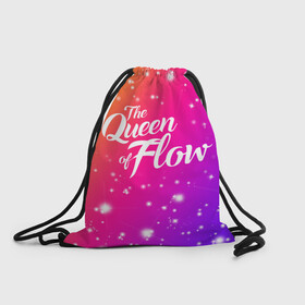 Рюкзак-мешок 3D с принтом QUEEN FLOW   КОРОЛЕВА ПОТОКА   STAR GRADIENT в Ухте, 100% полиэстер | плотность ткани — 200 г/м2, размер — 35 х 45 см; лямки — толстые шнурки, застежка на шнуровке, без карманов и подкладки | Тематика изображения на принте: netflix | queen flow | королева потока | нетфликс | сериал | супергерой | фильмы
