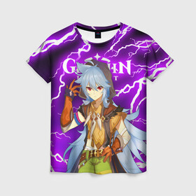 Женская футболка 3D с принтом GENSHIN IMPACT RAZOR   ГЕНШИН ИМПАКТ РЭЙЗОР в Ухте, 100% полиэфир ( синтетическое хлопкоподобное полотно) | прямой крой, круглый вырез горловины, длина до линии бедер | character | genshin impact | razor | геншин импакт | игры | персонажи | рэйзор